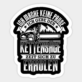 Lumberjack Woodworker Chainsaw Gift Sticker